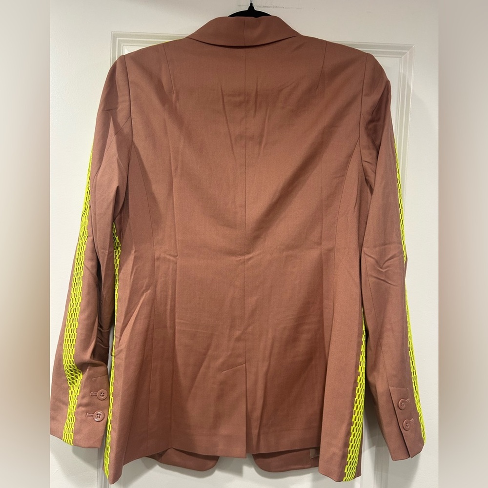 Nwt Wildfang The Empower Colorblock Tux Blazer Rose Brown Neon Size Medium — image 7 of 7